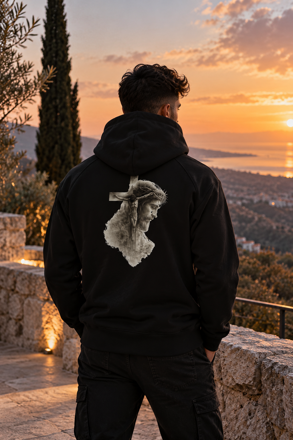 Pierced for Love - Sacred Cross Hoodie